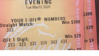 Pick 3 winning tickets