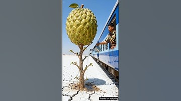 Indian man Soldier Waters custard apple Tree and Saves It from Drying Up 😭 #ai#water#tree#truck#save