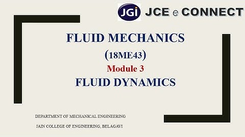 Module 3 Fluid Dynamics Lec 2