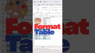 🎨 Format Table in 1 Click! #excel #dataanlysis #exceltips #excelformatting