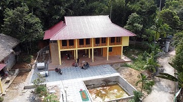 Mẫu nhà sàn bê tông 2 gian 2 chái rộng 140m² có phòng ngủ khép kín