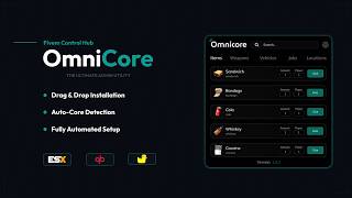 Omnicore [Qb/Esx/Qbx] - View All Items, Vehicles, Weapons, Jobs, Mlos in FiveM