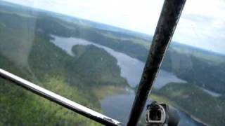 C172 Float Plane landing on Acheson Lake, Northern Ontario