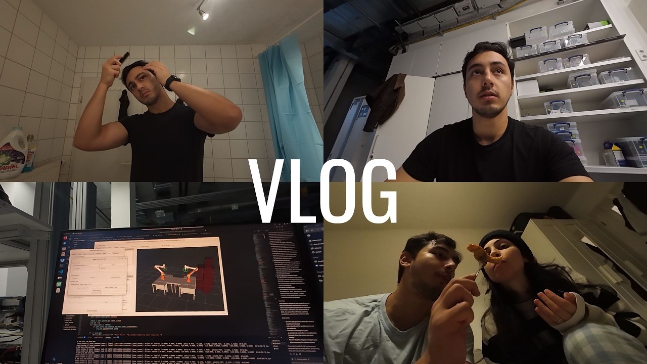 Vlog: Almanya'da tez yazarken bir günüm | Hanımla mukbang