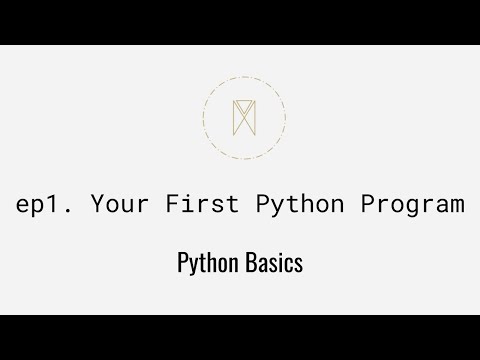 Your First Python Program | Python Basics ep1