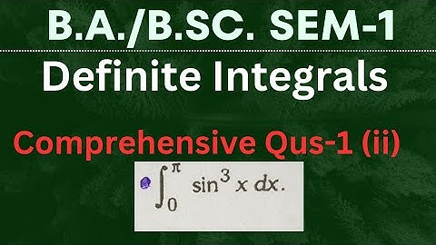 Evaluate the integral 0 to π sin^3 x dx | maths |calculus