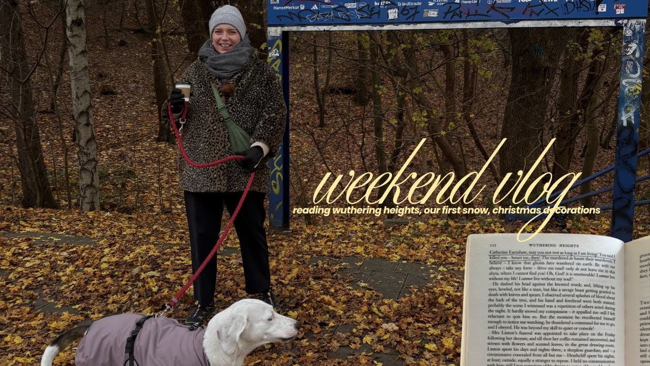 weekend vlog | wuthering heights, first snow, christmas decorations