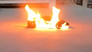 RC Car Burn Out  Ends in FLAMES || RC Car Destruction