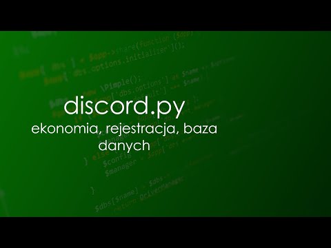 discord.py - ekonomia, rejestracja, baza danych