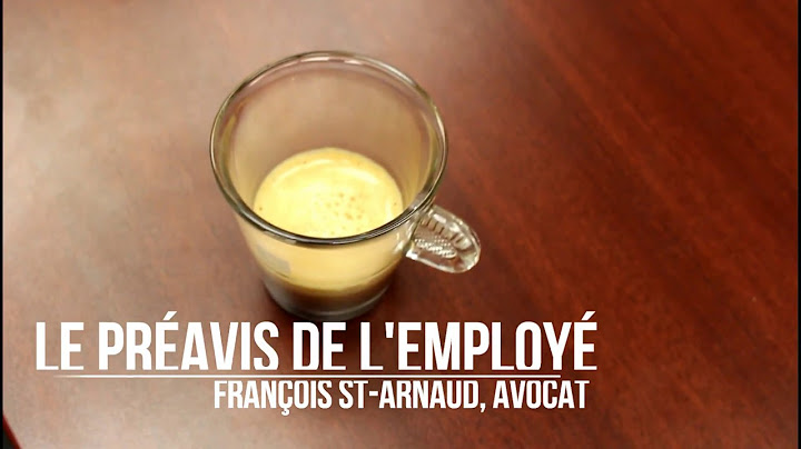 Le préavis de départ de l'employé qui démissionne