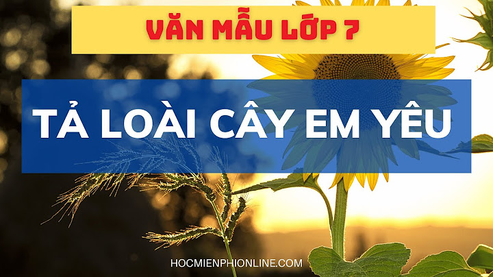 Bài văn lớp 7 tả loài cây em yêu