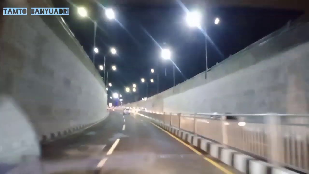 Underpass Kentungan Jogja sampai Fly Over Jombor di waktu malam - YouTube
