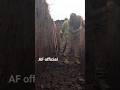 Ukrainian military are working to dig a defensive trench #shorts