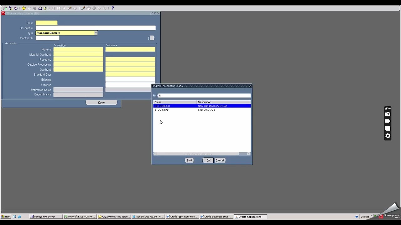 Oracle EBS: Manufacturing Module :Non Standard Discrete JOB.