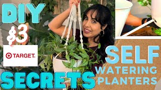 SELF WATERING Planter DIY for $3!!!  Easy and Effective Trick to keep your plants happy! Target Pot!