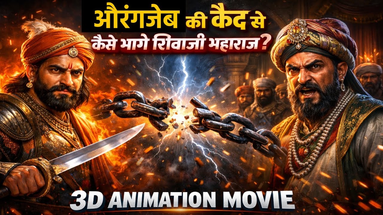 औरंगजेब की कैद से कैसे भागे शिवाजी महाराज? | Biggest Escape in Indian History | 3D Animation Movie