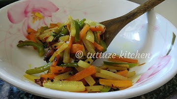 Parsnip(white carrot) mezhukkuvaratti by tuttuze kitchen