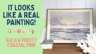 Beautiful Vintage Look Realistic Coastal Wall Art InSimSea Framed Canvas Review