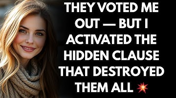 They Voted Me Out, But I Activated the Hidden Clause That Destroyed Them All #cheatingstory