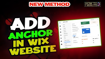 How to Add Anchor in Wix Website 2025