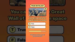 True or false: You can't see the Great Wall of China from space #shorts