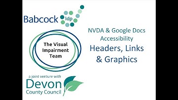 NVDA & Google Docs Accessibility- Headers, Graphics & Links