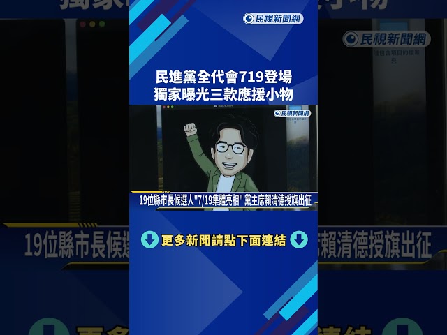 團結! 民進黨全代會7/19登場 "三款應援小物"獨家曝光－民視新聞