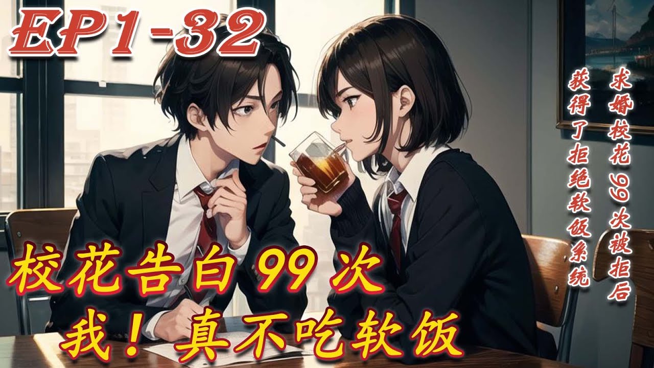 《校花告白99次,我!真不吃软饭》第1~32集丨我向校花告白99次却被拒绝99次,第100次时确实校花上门向我求婚!!#漫画解说#漫画小说 ...