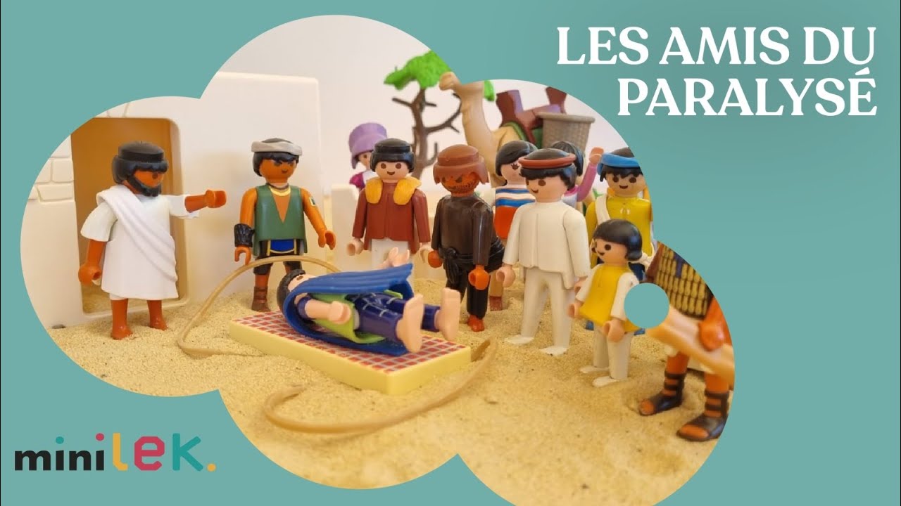 Miniature de la vidéo : Les amis du paralysé, histoire biblique Playmobil (3 min)