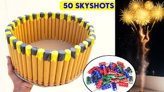 Homemade 50 shot skyshot , how to make chatar patar skyshot at home , worlds Biggest skyshot 