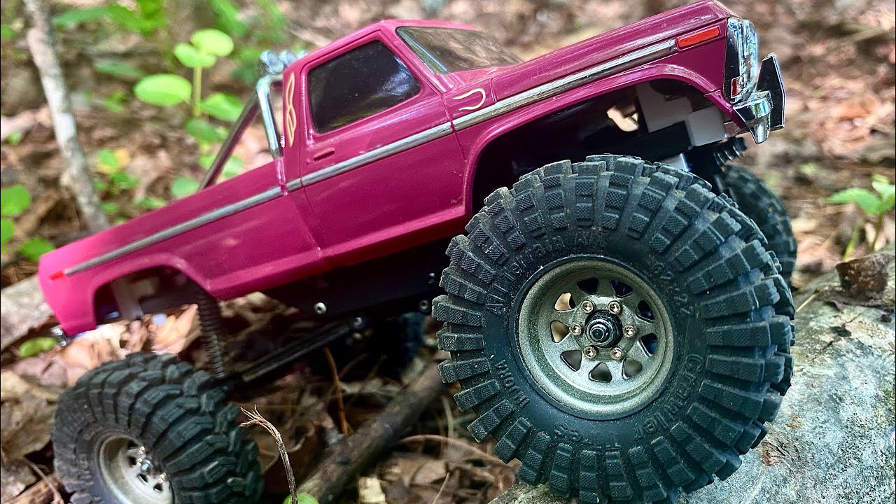FMS Smasher FCX24 crawler/mud truck build testing Injora wheels and Crawler AT tires