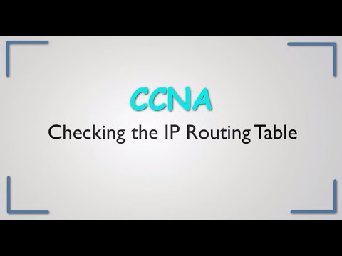 Checking the IP Routing Table