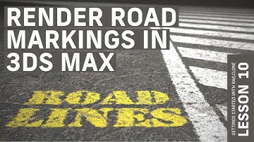 How to render road markings in 3ds Max  - Getting started with RailClone Part 10