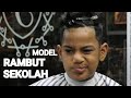 Ternyata model High cut cocok juga buat rambut  sekolah,student cut hair tutorial.