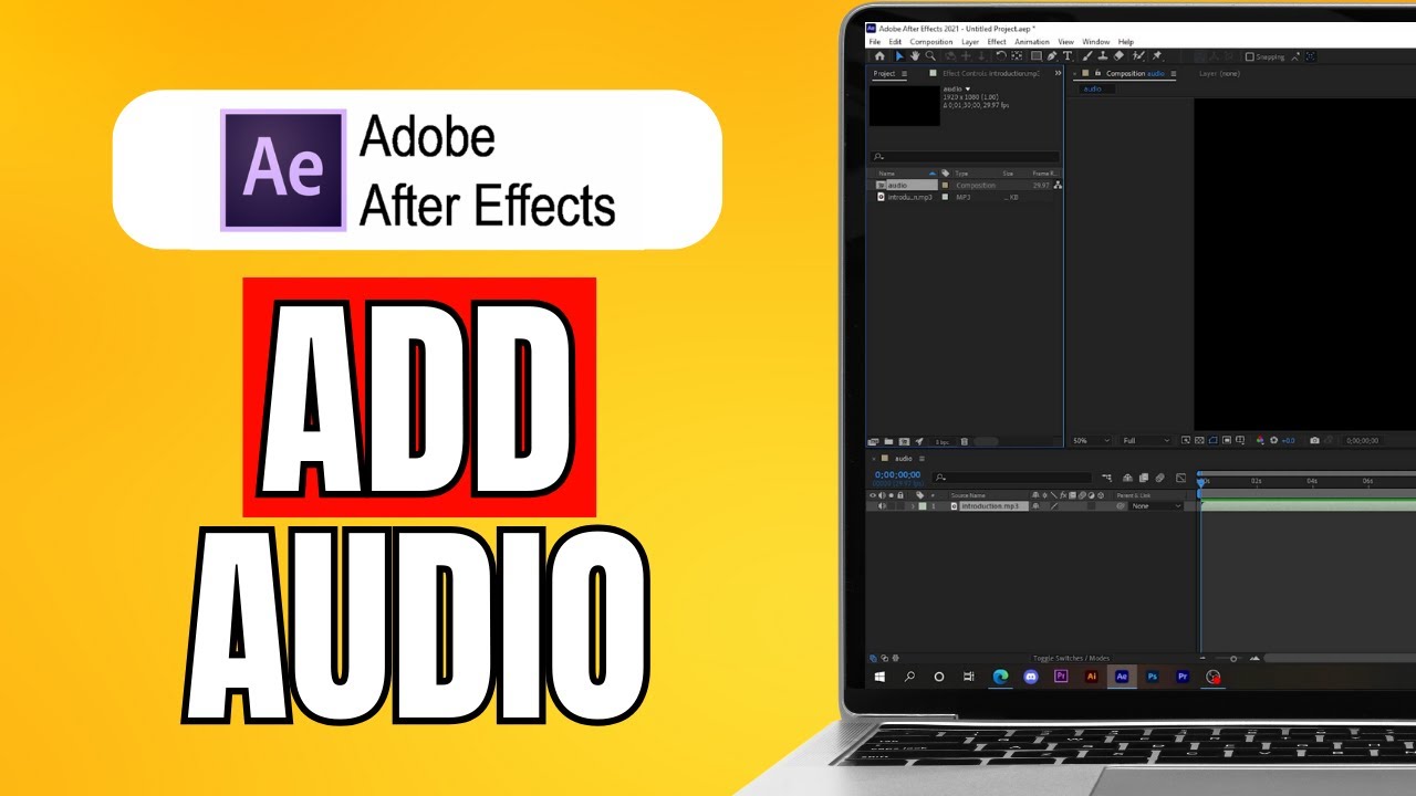 How To Add Audio In After Effects (2024) Easy Tutorial - YouTube
