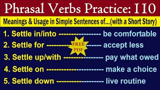 Master 5 Phrasal Verbs with Settle #phrasalverbs #fluentenglish #vocabularybuilding