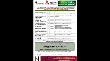 Mechanical engineering , planning engineer requirements for saudi Arabia #gulf jobs