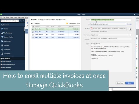 How to email multiple invoices at once from QuickBooks