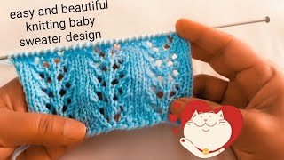 🤩Quick knitting pattern for beginners l Knitting sweater cardigan design l Sweater jacket cap design