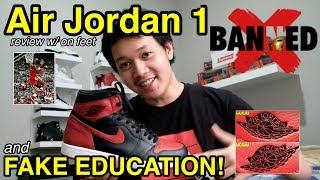 Sejarah & Fake Education AIR JORDAN 1 BANNED/BRED w/ review + on feet (Bahasa Indonesia)