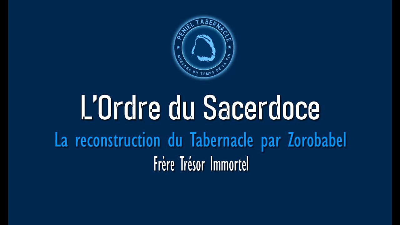 Service du 03.06.2022 La Gloire du Second Temple Trésor Immortel