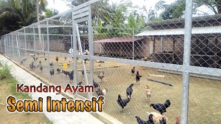 Pembuatan Pagar Kandang Ayam Umbaran Semi Intensif dari Baja Ringan