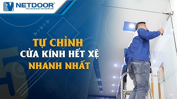 Sửa cửa kính bị xệ bằng bản lề sàn và kẹp kính với mẹo cực hay