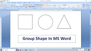 MS Word me shapes ko group kaise karein | Group Shape in MS Word | MS Word Tutorial