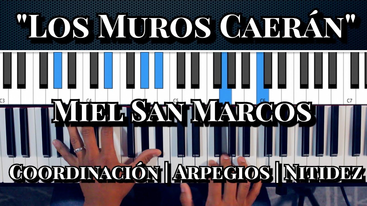 "Los Muros Caeran" Miel San Marcos Tutorial Para Piano YouTube