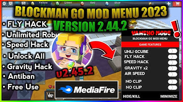 UPDATE MOD MENU BLOCKMAN GO 2.43.3 TERBARU - FREE GCUBES FLY , BLOCKMAN GO MOD MENU v2.43.3