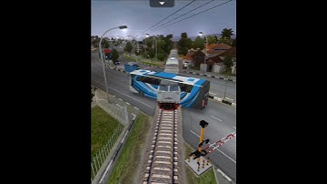 Bus or Train Accident | Bus Accident 😔 | Bus simulator #bussimulator #shortvideo #shorts