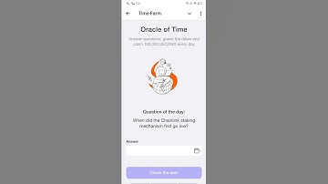 Time Farm Answer Today 6 November| When did the Chainlink Staking Mechanism First go live?