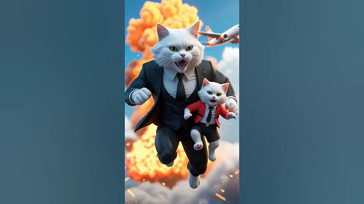 Watch the video about 🛫Unsettled journey of the white cat family🙀#cat #cute #kitten #aiart #family #funny #shorts