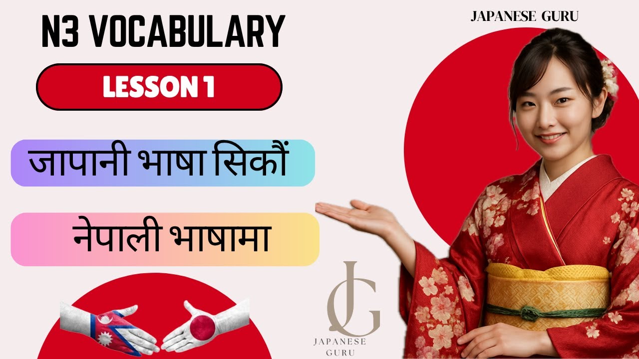 JLPT N3 Vocabulary – Lesson 1 with Nepali Meanings.